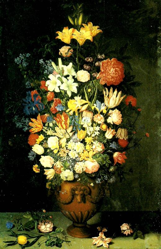 Ambrosius Bosschaert stilleben med stor blomstervas Sweden oil painting art